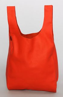 Baggu The Small Leather Bag in Poppy Concrete
