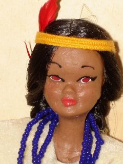 Flagg Co Indian Maid Flexible Doll Vintage