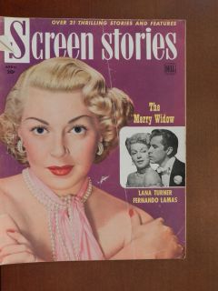  STORIES MAGAZINE APRIL 1952 LANA TURNER FERNANDO LAMAS THE MERRY WIDOW