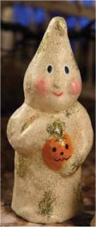  Ghost with Pumpkin Halloween Teena Flanner Figurine New FT0115