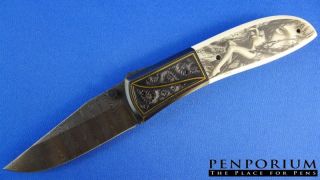 Custom Knife Kit Carson Jeff Flannery Engraved Damascus