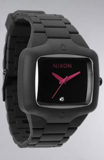 Nixon The Rubber Player Watch in Black and Pink