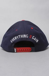 DGK The Nothing 2 Lose Snapback Cap in Navy Red