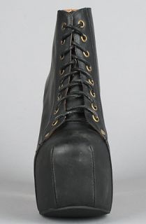Jeffrey Campbell The Security Shoe in Distressed Black Leather