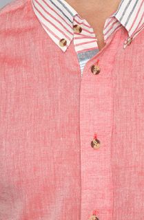 General Assembly The Chambray Stripe Collar Buttondown Shirt in Red