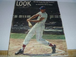 Ted Williams Boston Red Sox Look Magazine Oct 15 1946