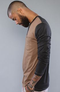 RVCA The Canal Henley in Medium Brown