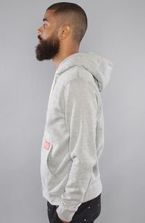 Obey The Trademark Zip Up Hoody in Heather Grey