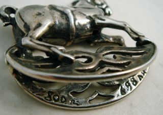 19th Century Solid Silver Victorian Miniature Antique Rocking Horse