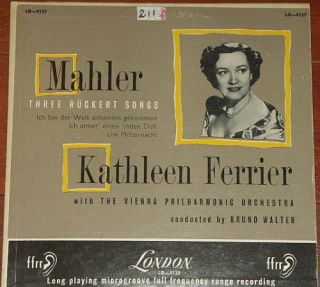 Kathleen Ferrier Mahler 3 Ruckert Songs London Ffrr