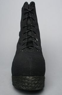 Jeffrey Campbell The Throwdown Shoe in Black Canvas