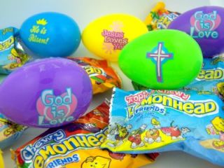 Religious Inspirational Candy Filled Easter Egg Lot Premium Chewy