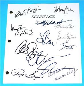 Scarface Movie Script Signed Oliver Stone Al Pacino Robert Loggia