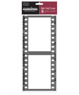  Strip Large Grey Scrapbooking Film Strip with 2 Window Frames