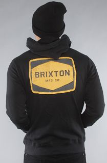 Brixton The Stern Zip Up Hoody in Black