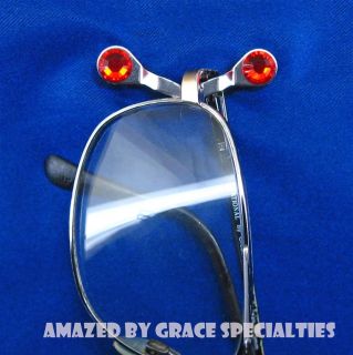 Readerest Eyeglass Holder w Red Swarovski Crystals Free Jewelry Wipe