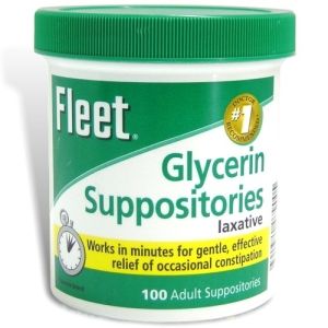fleet glycerin suppositories laxative adult jar 100 each
