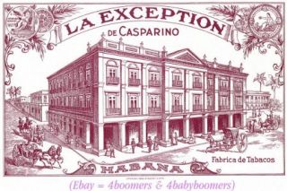 1929 Vintage La Exception de Casparino Havana Antique Habana Cigar Box