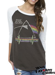 Pink Floyd Dark Side Junk Food Licensed Women Junior Raglan Shirt s XL