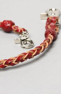 Holliday The Leather Braided Rein in Oxblood with Silver  Karmaloop