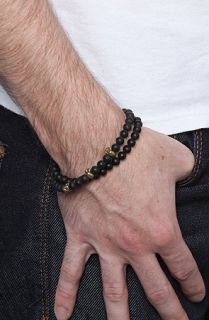 Cohen The Double Wrap Bracelet in Black and Gold