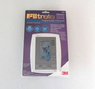New Flush Mount Programmable Thermostat 3M36 Touch Screen Filtrete 3M