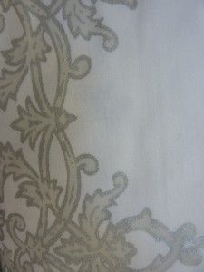 fieldcrest luxury shower curtain white silver nip