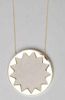 House of Harlow 1960 The Sunburst Pendant on Chain in Khaki