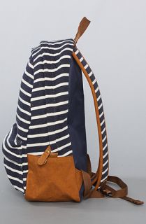Accessories Boutique The Striped Backpack in Navy