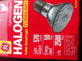 Lot 6 GE Halogen Floodlights Indoor Accent Light 50W 570 Lumens 2500