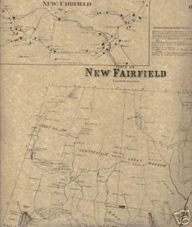 New Fairfield Ct 1867 Map with Homeowners