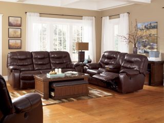 FAIRMONT   MODERN GENUINE LEATHER POWER RECLINER SOFA COUCH SET LIVING