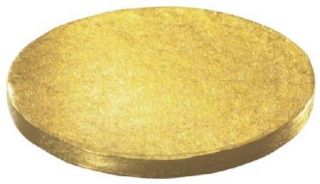 inch Round Gold Foil Cake Drum ~ Cake Board ~ NEW ~ LOOK