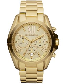 New Michael Kors Womens MK5605 Bradshaw Gold Watch