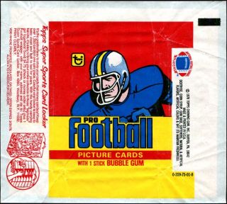 1978 Topps Football 20 Cent Wax Pack Wrapper Set of 3 Different Ad