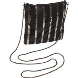 Handbags Whiting and Davis Strips Square Dance Black/Pewter