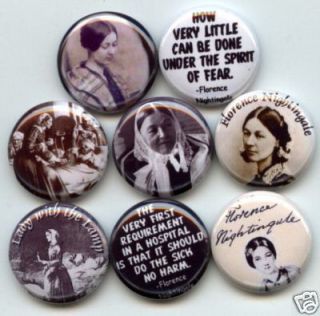 Florence Nightingale Nurse WW1 8 Buttons Badges Pins
