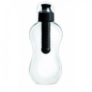 18 oz Black Water Bobble   Chemical Free Filtered Water Bottle