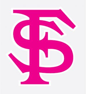 FLORIDA STATE SEMINOLES PINK FS Logo decal sticker FSU