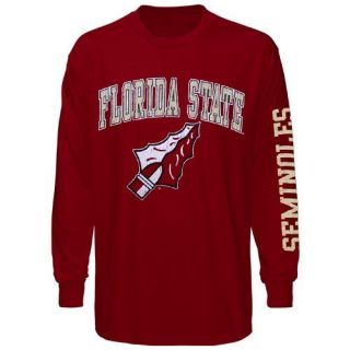 Florida State Seminoles FSU Big Arch Logo Long Sleeve T Shirt Garnet