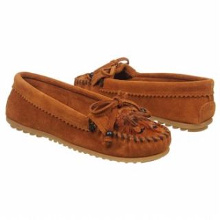 Womens Minnetonka Moccasin Feather Moc Brown Suede 