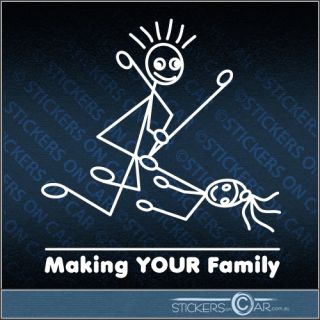 Making YOUR My Stick Family Car Sticker Decal 4x4 JDM Ute Aussie Hilux