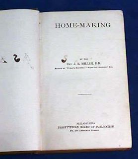 1882 Home Making Rev Miller Marriage Family Relations