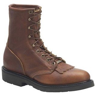 Mens Double H 8 Work Lacer Lite Tobacco 