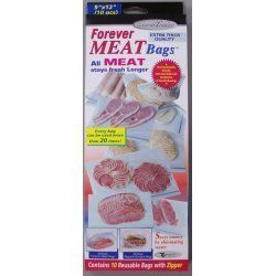 New Forever Green Meat Bags Food Storage as Seen on TV