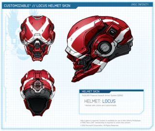 Halo 4 Locus Helmet with Bulletproof Emblem and Longbow Xbox Premium