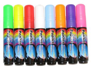 10mm 8pcs Highlighter Fluorescent Liquid Chalk Marker Pen for LED