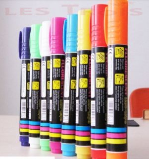 Colors Fluorescent Liquid Chalk Marker Pen Highlighter for led