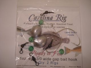 Carolina rigs 8 pack 1oz 2 0 mustad hook peir fishing rig flounder