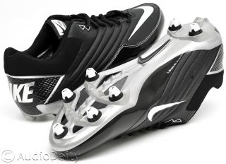 new Nike Super Speed D Mens Low Football Cleats Black Silver